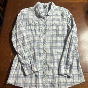 Eddie Bauer Size XL Women’s Multicolor Plaid Shirt #52